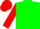 Silk - Green, golden horseshoe, red 'bm', red sleeves, green and red cap