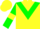 Silk - Yellow body, green chevron, green arms, yellow armlets, yellow cap