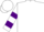 Silk - White, purple '14', purple bars on sleeves, white cap