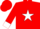 Silk - Red, white star, white cuffs on red sleeves, red cap