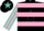 Silk - Black, turquoise and pink hoops, turquoise and pink star stripe on sleeves