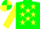 Silk - green, yellow stars, yellow sleeves, green and yellow quartered cap