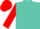 Silk - Turquoise, red 'kd', turquoise star stripe on red sleeves, red cap