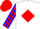 Silk - White, blue 's' on red diamond, blue and red diamond stripe on sleeves, red cap