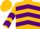 Silk - Gold, purple chevrons, pink and purple chevrons on sleeves, gold cap