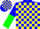 Silk - Blue and yellow blocks, blue and green halved slvs