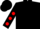 Silk - Black, red circled 'p', red dots on slvs