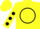 Silk - Yellow, black 'w' in circle frame, black dots on sleeves, yellow cap