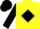 Silk - Yellow, yellow 'bp' on black diamond, black sleeves, black cap