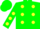Silk - Neon green, yellow dots