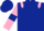 Silk - Dark blue, pink epaulets, pink sleeves, dark blue armlets