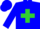 Silk - Blue with lime green cross