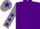 Silk - Purple, grey sleeves, purple stars, grey cap, purple star