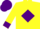 Silk - Yellow, purple diamond, purple cuffs on yellow sleeves, purple cap
