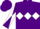 Silk - Purple, white diamond hoop, purple & white diagonally quartered sleeves