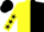 Silk - Yellow and Black (halved), Yellow sleeves, Black stars, Black cap
