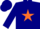 Silk - Navy blue, orange star