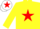 Silk - Yellow, red star, white armlet, white cap, red star