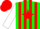 Silk - Green, red star, red stripes on white sleeves, red cap