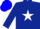 Silk - Dark blue, white v and star, blue cap