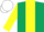 Silk - Dark green, yellow panel & sleeves, white cap