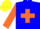 Silk - blue, orange cross and sleeves, yellow cap