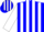 Silk - Blue and White stripes, White sleeves, striped cap