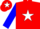 Silk - Red body, white star, blue arms, red cap, white star