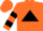 Silk - Orange, black triangle, black bars on sleeves