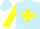 Silk - Light blue, yellow cross, yellow sleeves
