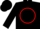 Silk - Black, red mountain in red circle emblem