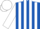 Silk - Royal blue and White Stripes, diablo on sleeves, white cap