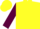 Silk - Yellow, yellow band on maroon sleeves, yellow cap