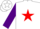 Silk - White, Red Star, Purple armlet On Sleeves