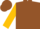 Silk - Brown, gold 'h', gold sleeves