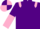 Silk - Purple body, pink shoulders, purple arms, pink halved, pink cap, purple quartered