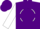Silk - Purple, white, 'rgs' in circle frame, purple chevrons on white sleeves, purple cap