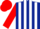 Silk - Dark Blue and White stripes, Red sleeves and cap