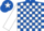 Silk - Royal blue and white check, white sleeves, royal blue cap, white star
