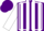 Silk - Purple, white seams, white stripes on sleeves,  purple cap