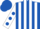 Silk - Royal Blue and White stripes, White sleeves, Royal Blue spots