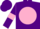 Silk - Purple, Pink Ball, Purple armlets on Pink Sleeves, Purple Cap