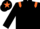 Silk - Black, orange epaulets and star on cap