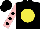 Silk - Black, yellow spot, black dots on pink sleeves