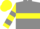 Silk - Gray, yellow hoop, yellow sleeves, gray hoop, yellow cap