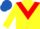 Silk - Yellow, Red chevron, Yellow sleeves, Royal Blue cap
