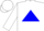 Silk - White, blue triangle pattern, white cap