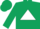 Silk - Dark Green, White Triangle