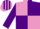 Silk - Mauve & purple quartered, purple sleeves, striped cap