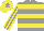 Silk - Grey body, yellow hooped, grey arms, yellow striped, yellow cap, grey star